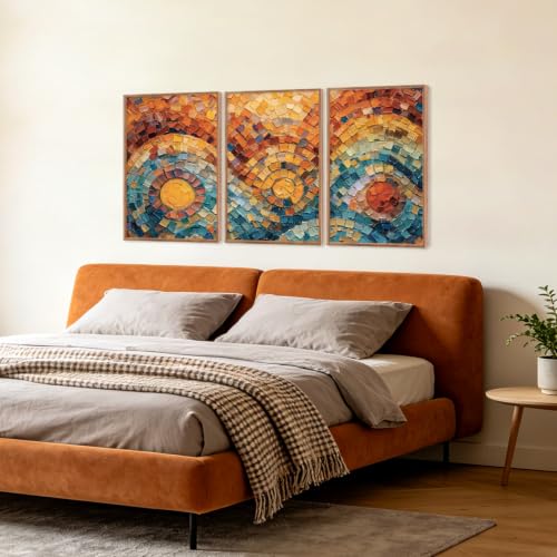 Image of CHDITB 3D Vintage Sunflower Wall Art, Textured Oil‑Painting Floral Decor