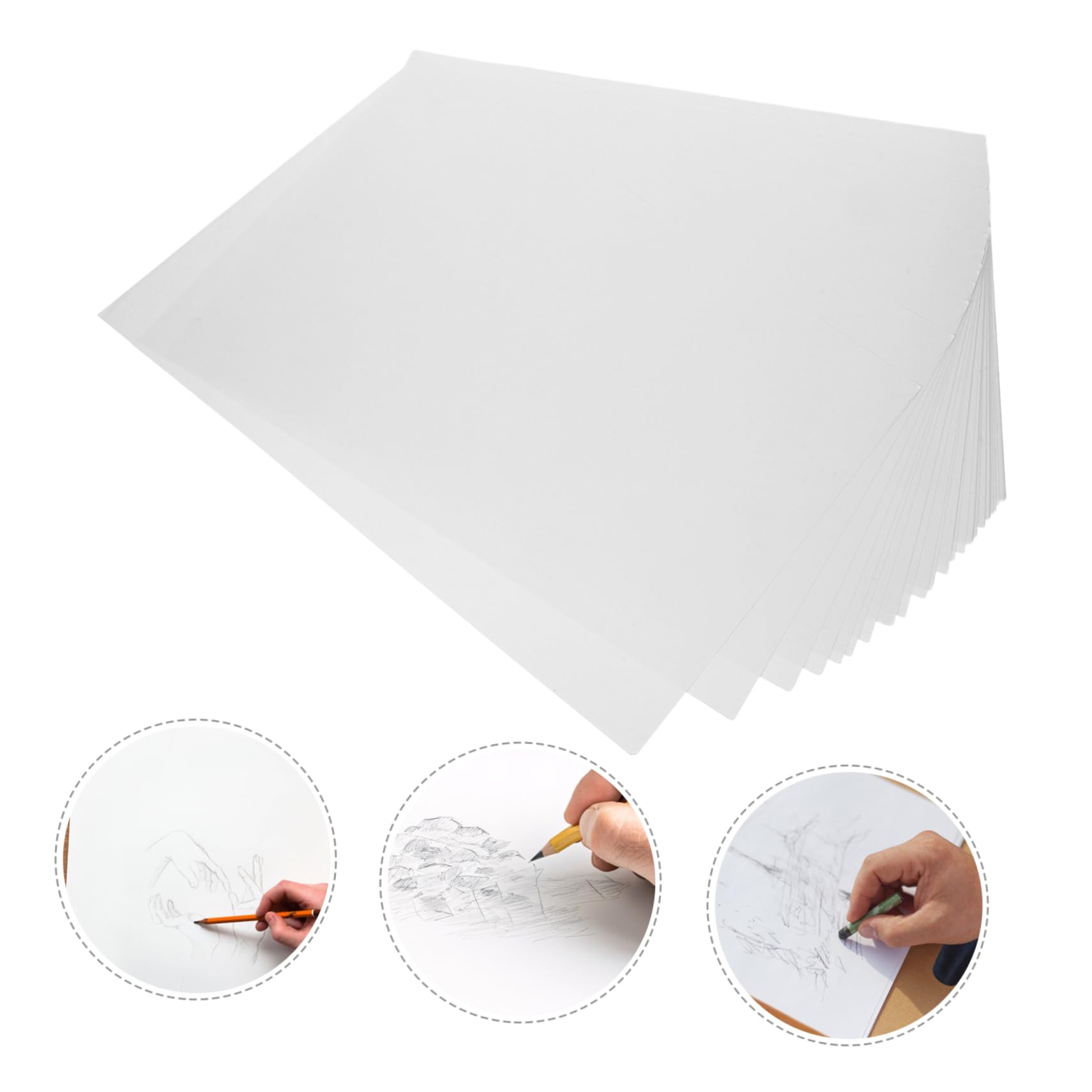 STOBOK Papier à Dessin Vierge A3 Blanc 50 Feuilles Compatible Crayons Encres Pastels Résistant au Jaunissement pour Croquis et Peinture Acrylique Artistes Étudiants