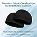 resplabs cpaphat CPAP Headgear Comfort Liners - Soft Helmet Liner Style Fabric Worn Under Headgear to Reduce Pressure at Top-of-Head Contact Points for CPAP Mask Users (Black, Pack of 2)
