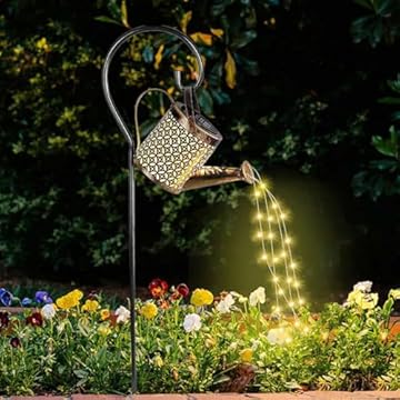 lighted watering can for garden