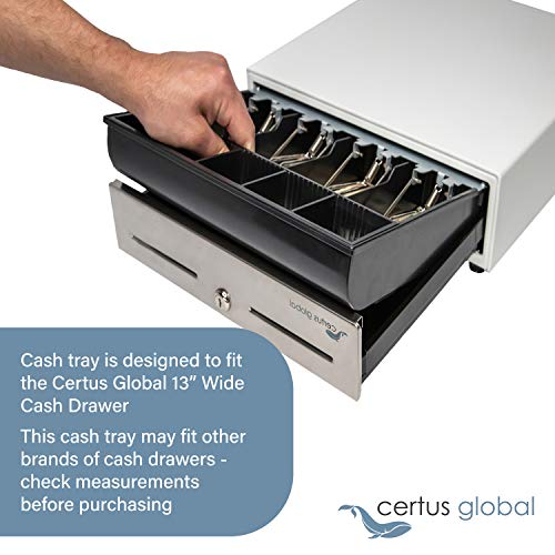 Certus Global Cash Drawer Insert Tray 4 Bills/5 Coins- 11.81" X 10.13" X 2.19" #TOP3