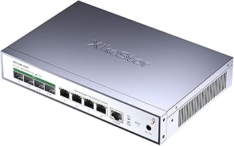 L2 Managed 8 Port 10G Ethernet Switch, 10Gb Network Switch with 4X RJ45 & 4X SFP+ Ports, Support VLAN/LACP/IGMP/QoS/STP, Built-in Smart Fan, Desktop/Wall-Mount