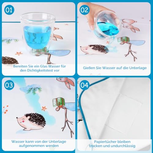 Aolso Töpfchentrainingsmatratze, Matratzenschoner Kinderbett, 70 * 90cm Bettschutz, Waschbare Bettunterlage Wasserdicht, Für Einzelbetten… – Ansicht 3