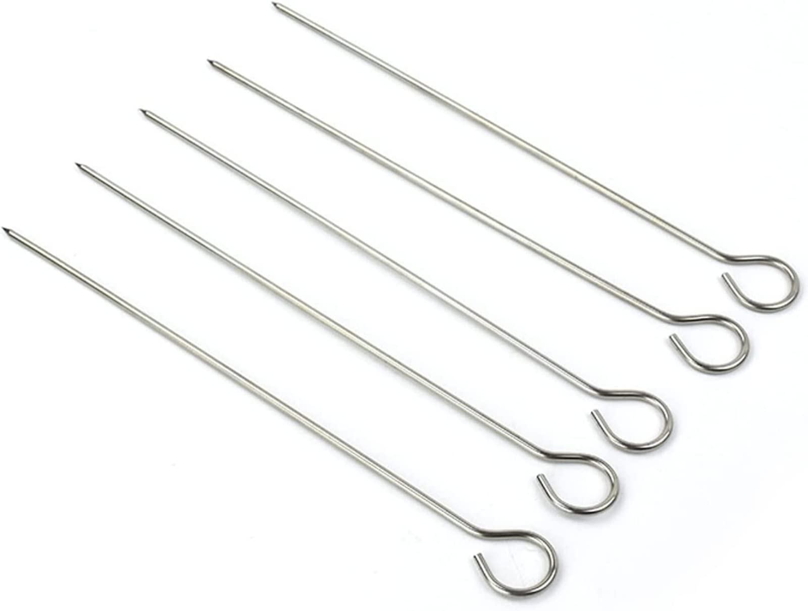 brochetas,Estante Colgante de Acero Inoxidable,Soporte Vertical para Pinchos de Barbacoa,Pinchos Barbacoa Acero Inoxidable con Soporte para,24 cm de Largo,adecuadas para Fiestas de Barbacoa