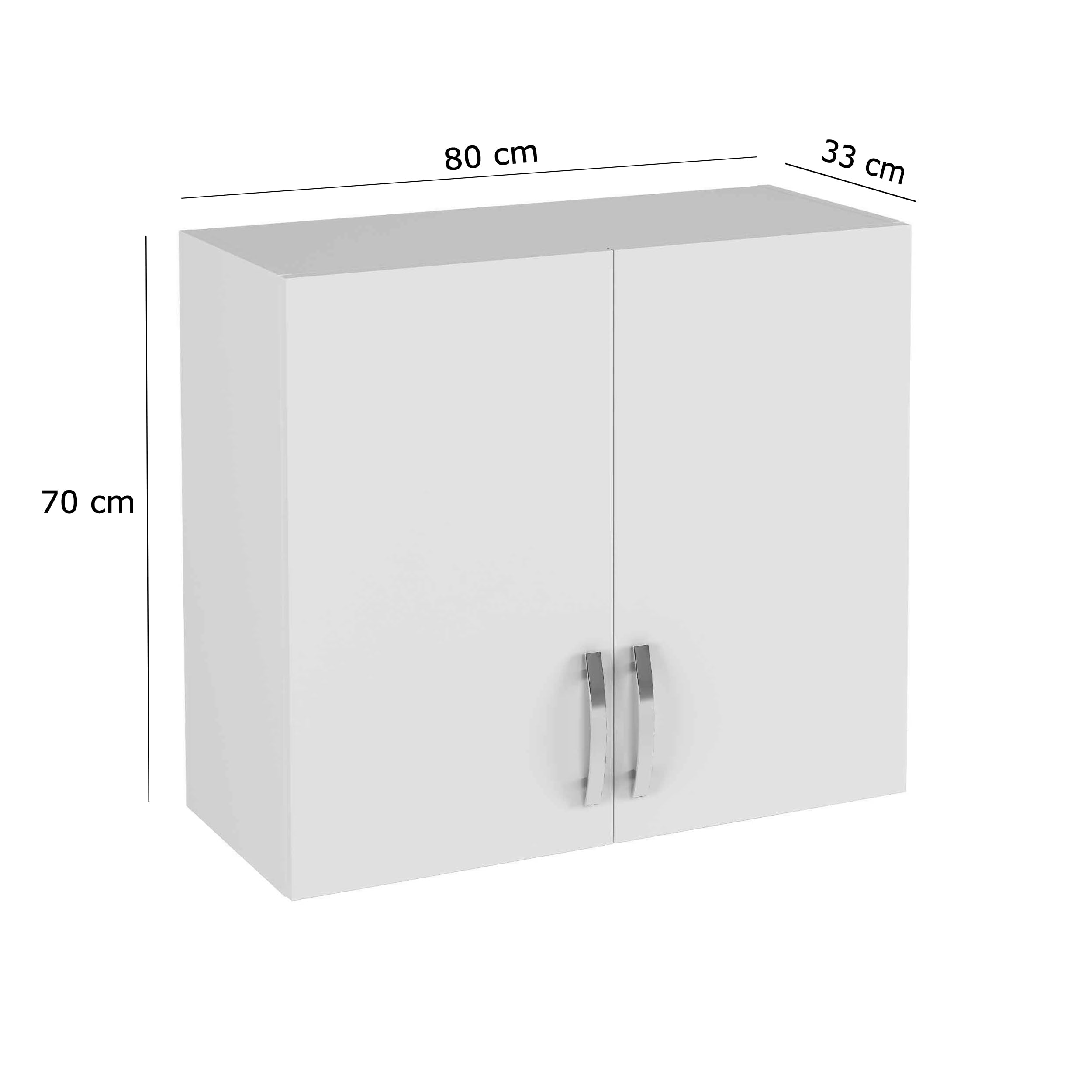 HOGAR24 ES - Mueble Alto de Cocina para Colgar 2 Puertas Color Roble Albar, Medidas: 70 x 80 x 33 cm