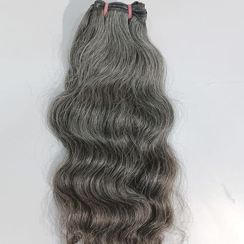Generic Grey Human Hair Wavy W