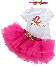 Baby Girls My 1st Birthday Outfits Short Sleeve Cake Smash Skirt Sequins Tutu Princess Dress Clothing Sets