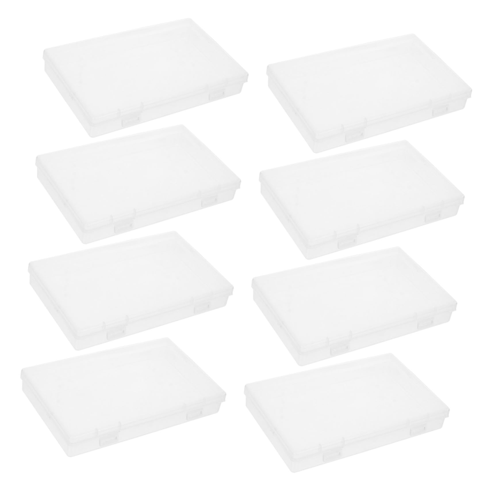 Boîte de rangement photo portable Toddmomy en plastique transparent pour 8 boîtes à cartes