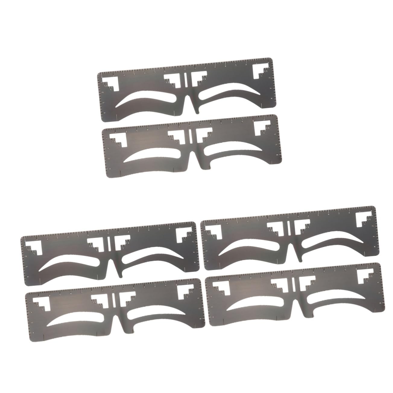 3 Set Di Eleganti Modelli Per Sopracciglia Facili Da Usare Per Modellare Le Sopracciglia in Modo Simmetrico 2 Pezzi * 3