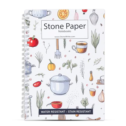 Carnet de cuisine étanche avec 50 feuilles pour écrire vos propres recettes de chef