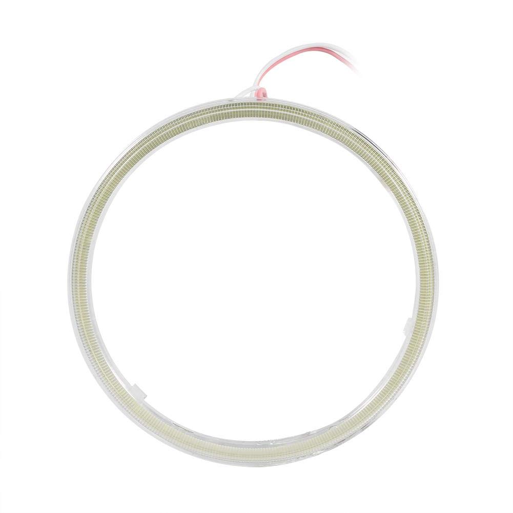 Qiilu COB Angel Eyes phare, 1 paire Auto Halo Anneaux Angel Eye COB Puces Phare DRL LED Pour Voiture De Moto(120mm)