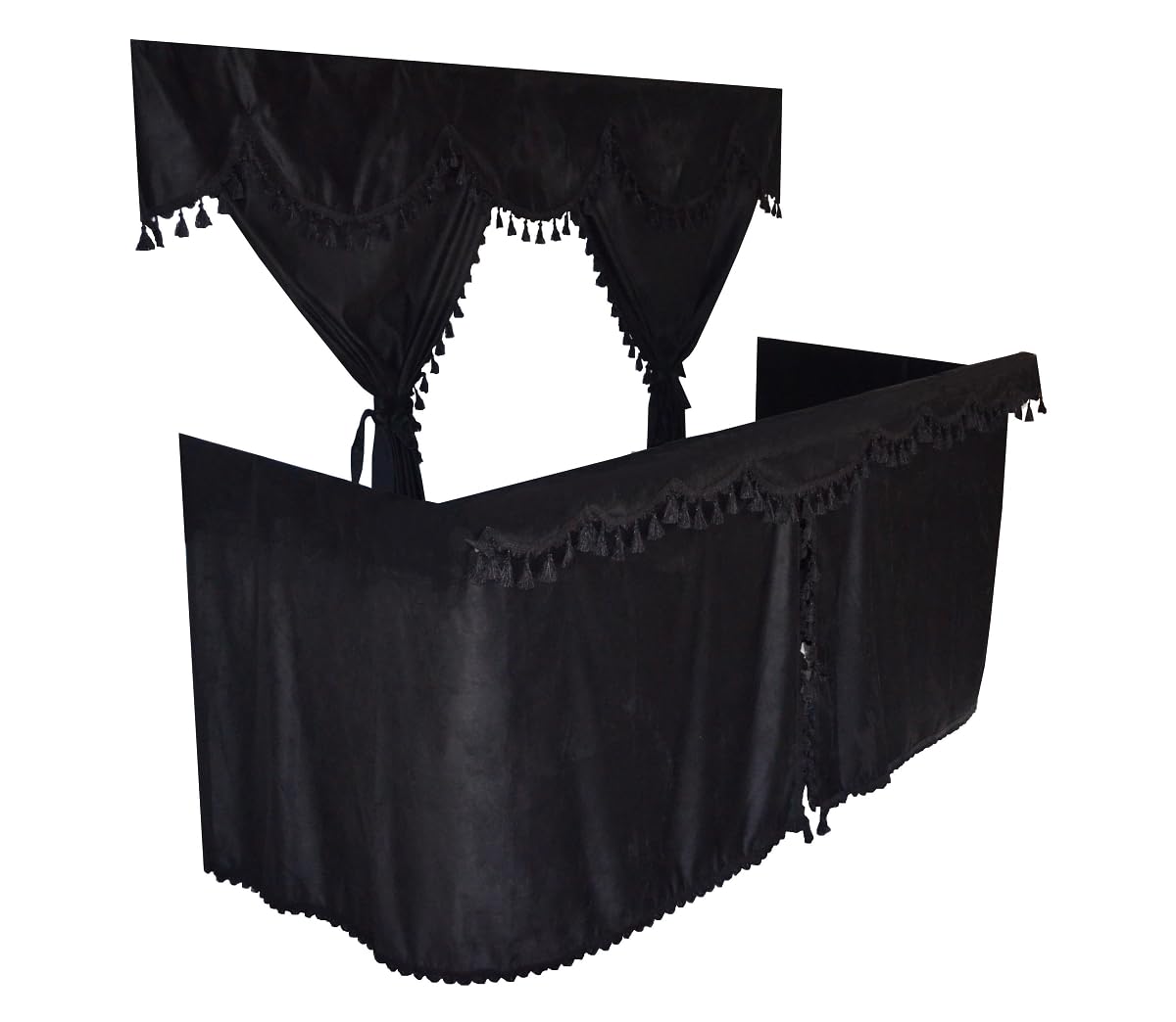 Ensemble complet de rideaux noirs avec pattes noires pour DAF Volvo Scania Man Mercedes Renault