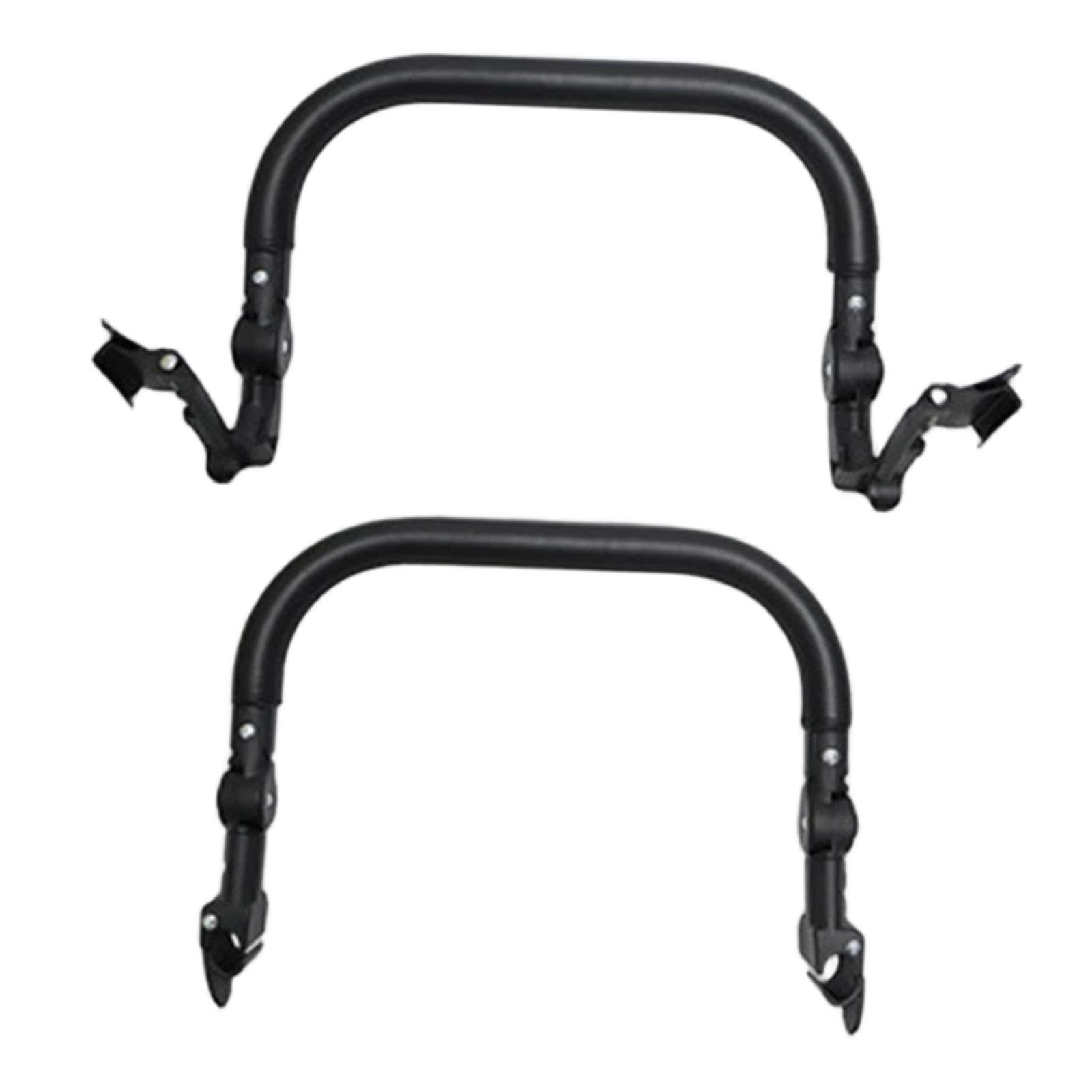 2 Piezas Reposabrazos de Cochecito Accesorios Manillar Barra Universal Desmontable Fabricado en Piel PU Resistente Adecuado para Paseo Infantil, Reposabrazos Delantero Central