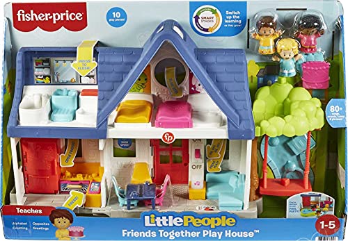 Fisher-Price Little People Friends Together Play House, Electronic Playset With Smart Stages Learning Content For Toddlers And Preschool Kids , Blue #TOP5