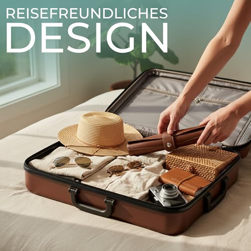 Élégant jeu de backgammon en cuir synthétique THENK à roulettes