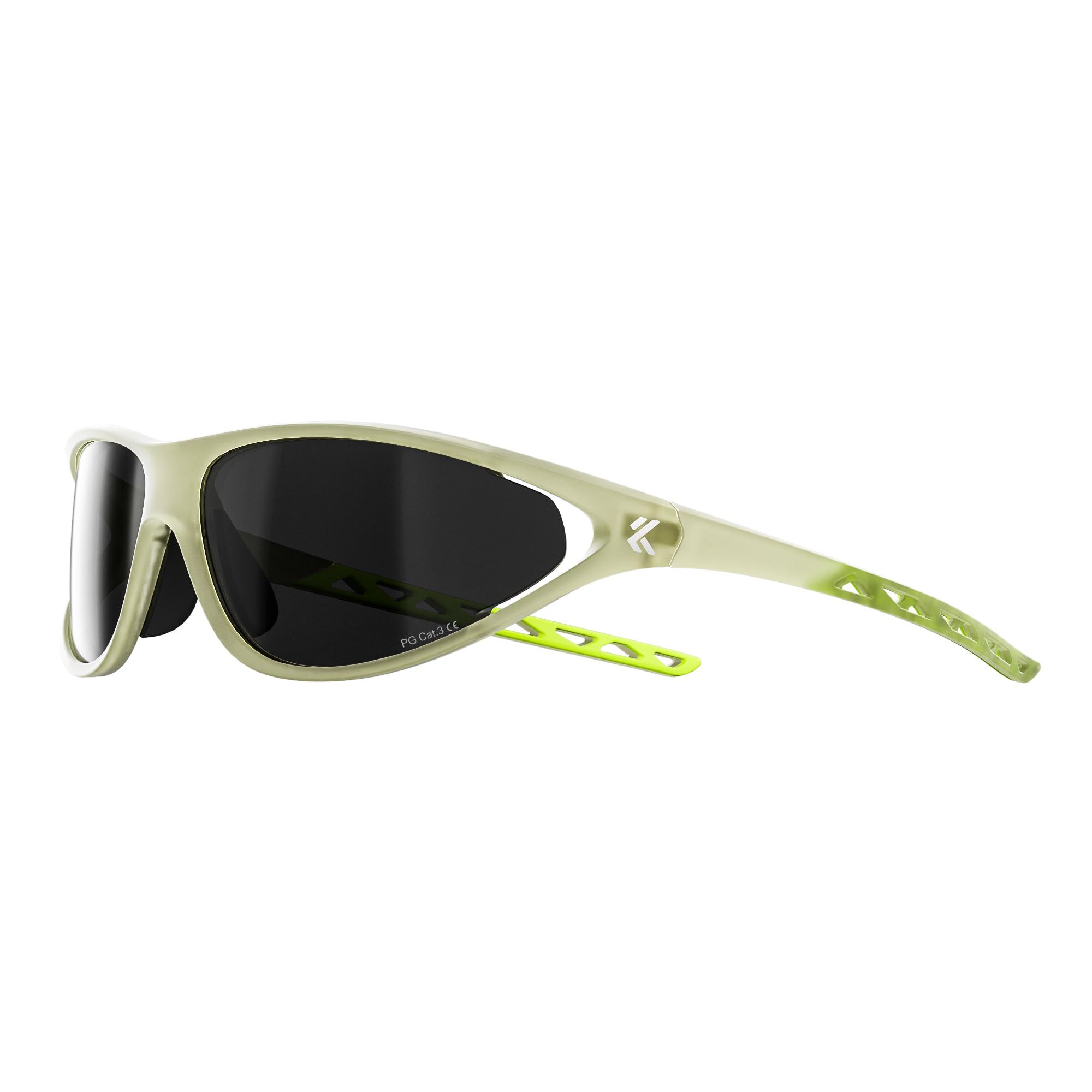 KAPVOE Lunettes de Soleil de Sport Polarisées Homme Femme, 24,5 g Lunettes UV400 Légères pour Cyclisme Course Pêche Randonnée K568A