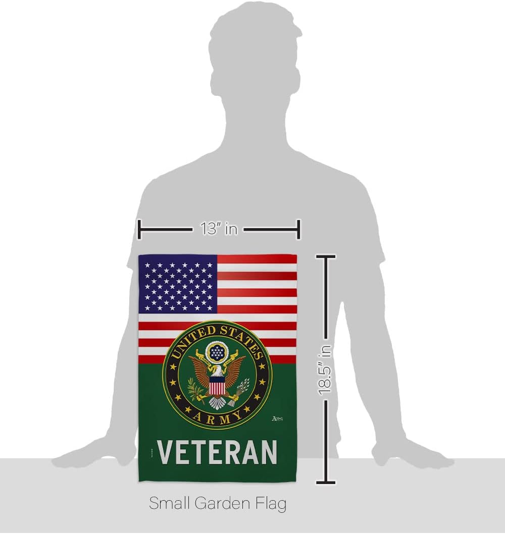 US Army Veteran Garden Flag - Armed Forces Rangers United State American Military Retire Official - House Decoration Banner Small Yard Gift Double-Sided Made In USA 13 X 18.5 - Image 2