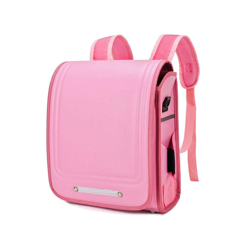GAGALUJapanese-Style Semi-Automatic Backpack, Large-Capacity Lightweight Schoolbag,Pink,35 * 27 * 17cm