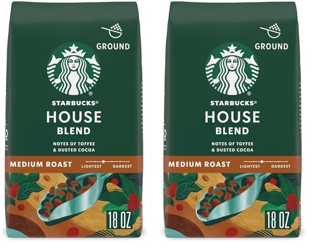 Starbucks Medium Roast Ground Coffee — House Blend — 100% Arabica...
