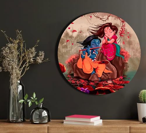 Image of Gfylo I Muralidhara Art Plate - Decorative Ceramic Wall Hanging and Table Top for Couple, Family, Friend (8 Inch)