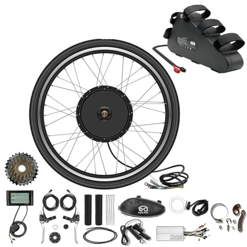 WR-TEAM 48V 27.5 30A Controller Rear wheel eBikes Conversion Kit Hub Motor and 48V 20Ah Triangle Battery Electric Bicycle Motor E-bike Cycling Hub with Controller Bike Bicycle Conversion Tool Kit