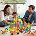 100PCS Magnetic Tiles Blocks for Kids Ages 3-5 4-8 with 2 Cars,STEM Learning Educational Preschool Magnet Building Toys for Toddlers,Christmas Birthday Gifts Toys for 3 4 5 6 7 8+ Year Old Boys Girls