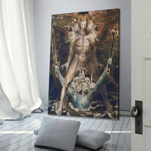 Affiche William Blake The Great Red Dragon tableau toile 40x60