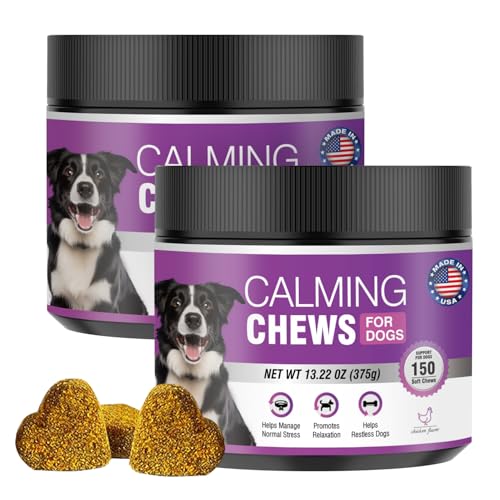 Hemp Calming Chews for Dogs 300 Calming Dog Anxiety and Stress Re...