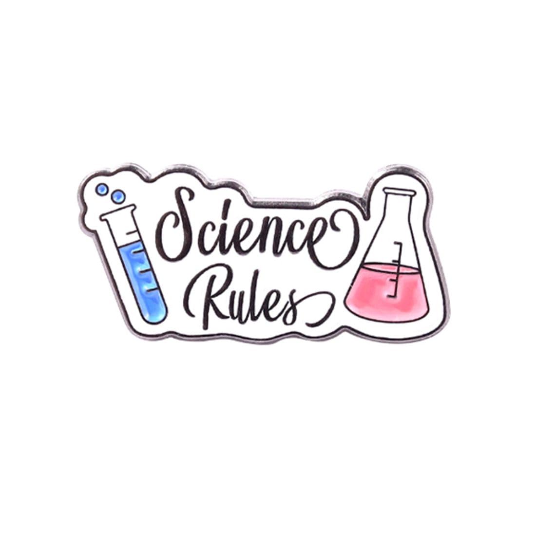 Clj Charles Le Jeune Unisex Multicolored Erlenmeyer Pin - Test Tube Science Rules - Crafts - Quality Finish - Pin - Pin - Badge - Pins Science, Oui