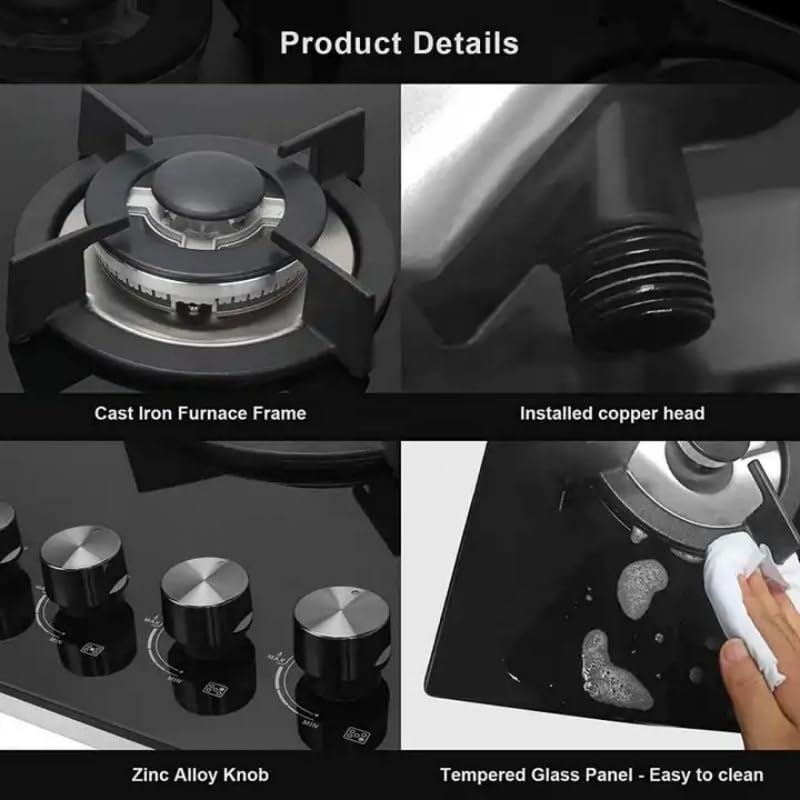 Amazon.co.jp: 【五口ガスコンロ】家庭用ビルトインガスコンロ 5口同時