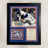 Legends Never Die Nolan Ryan- Texas Rangers Legend- Fight vs. Robin Ventura Collectible | Framed Photo Collage Decor - 12"x15" | Legends Never Die Black