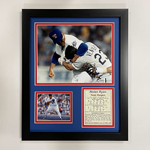Photo Nolan Ryan Fight encadrée, décoration murale authentique pour salon et bureau de fan