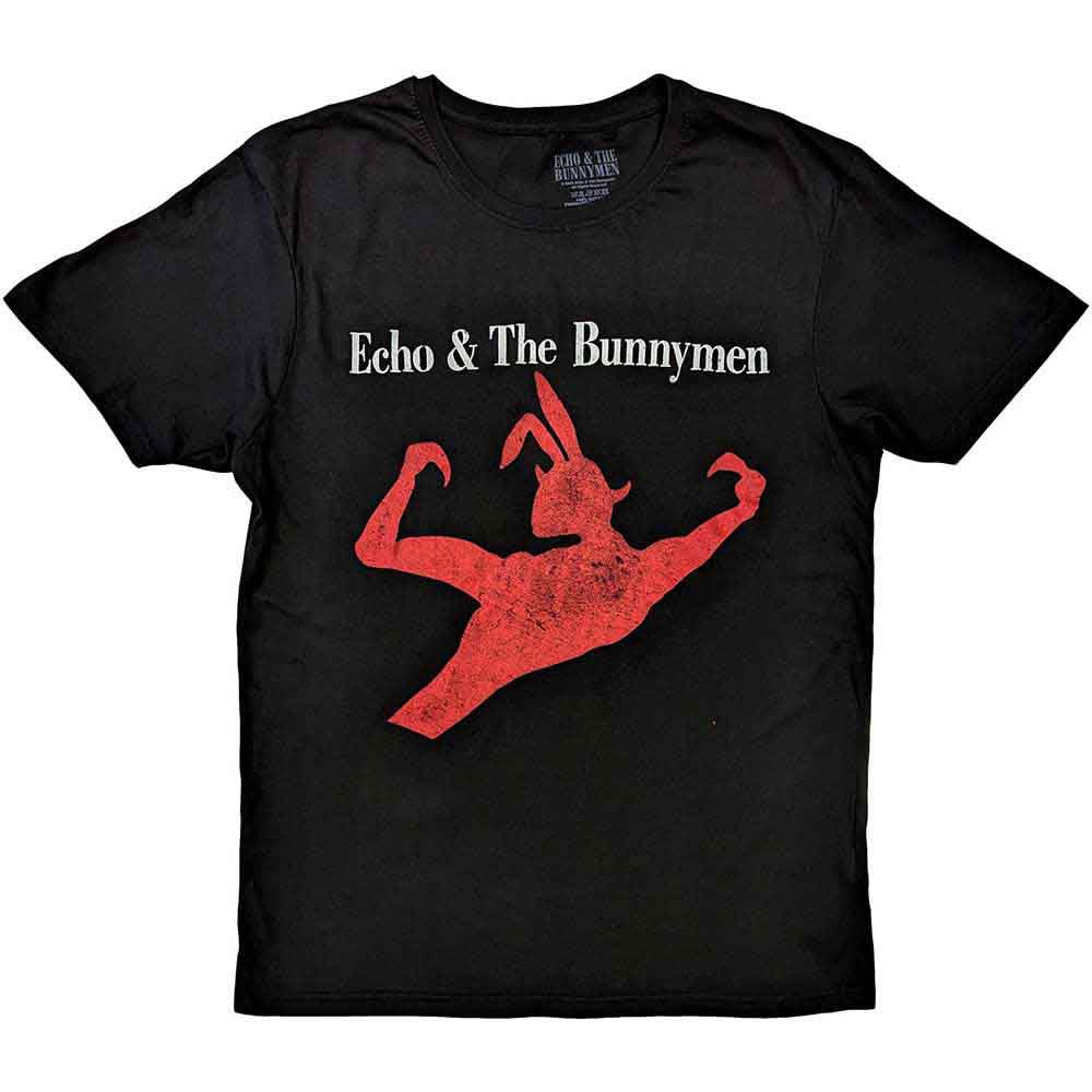 Echo & The Bunnymen Men's Black Echo & The Bunny Creature Short-Sleeved T-Shirt Xxl