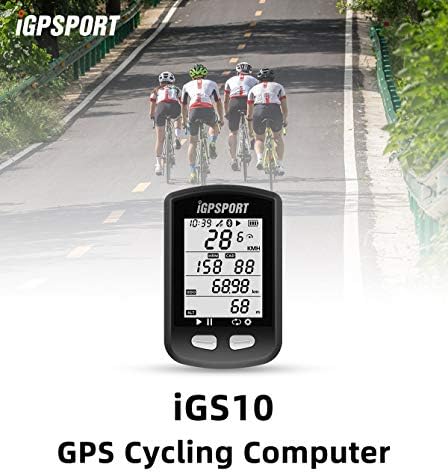 iGPSPORT IGS10 Bike Computer Wireless Waterproof GPS Cycle Speedometer Computer with ANT+ Digital Stopwatch Heart Rate Sensor