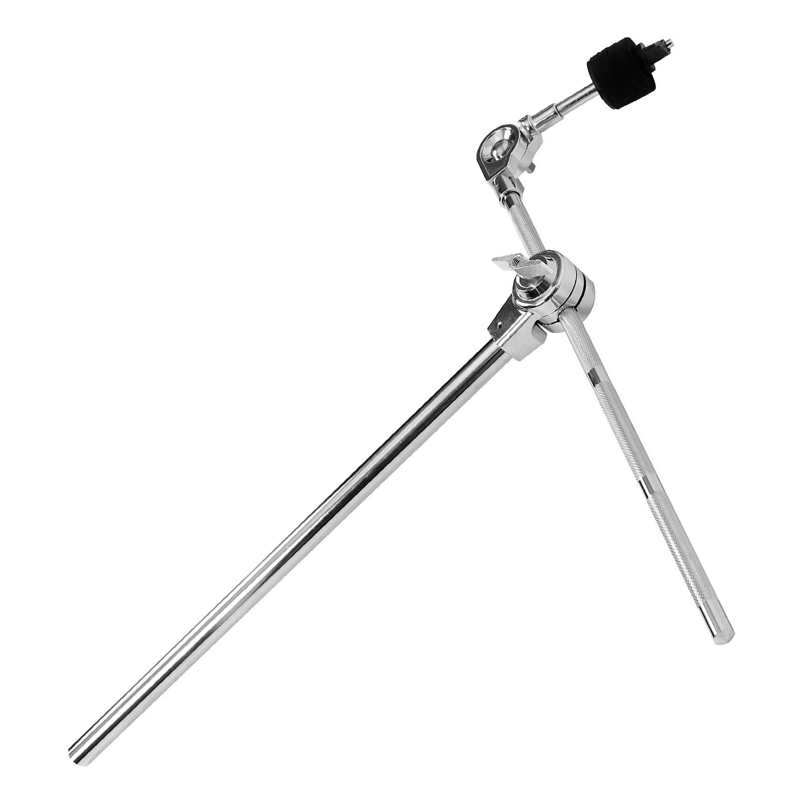 Alasum Soporte para Platillos Brazo Metálico de Aleación de Zinc Ajustable Fácil de Instalar en Color Plata Accesorio para Batería
