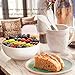 Artena Soup Bowls & Soup Spoons, 26 OZ Cereal Bowls & Cereal Spoons, White Ceramic Pho Bowl And Spoon Set for Ramen, Breakfast, Kitchen, Set Of 4, 6 inch Dishwasher & Microwave Safe
