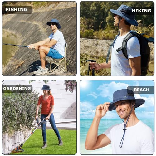 Image of Fishing Hat for Mens Sun Hat Wide Brim Bucket Hat SPF UV Protection XL XXL Large Size Big Head Hiking Beach Safari