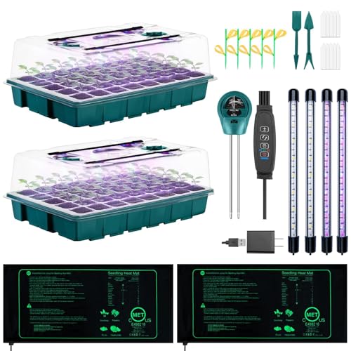 Seed-Starter-Tray-with-Grow-Lights-and-Heat-Mat-3-in-1-Soil-Meter-80-Cell-Seed-Growing-Tray-Germination-Plant-Propagation-Station-for-Indoor-Plants-2-Pack
