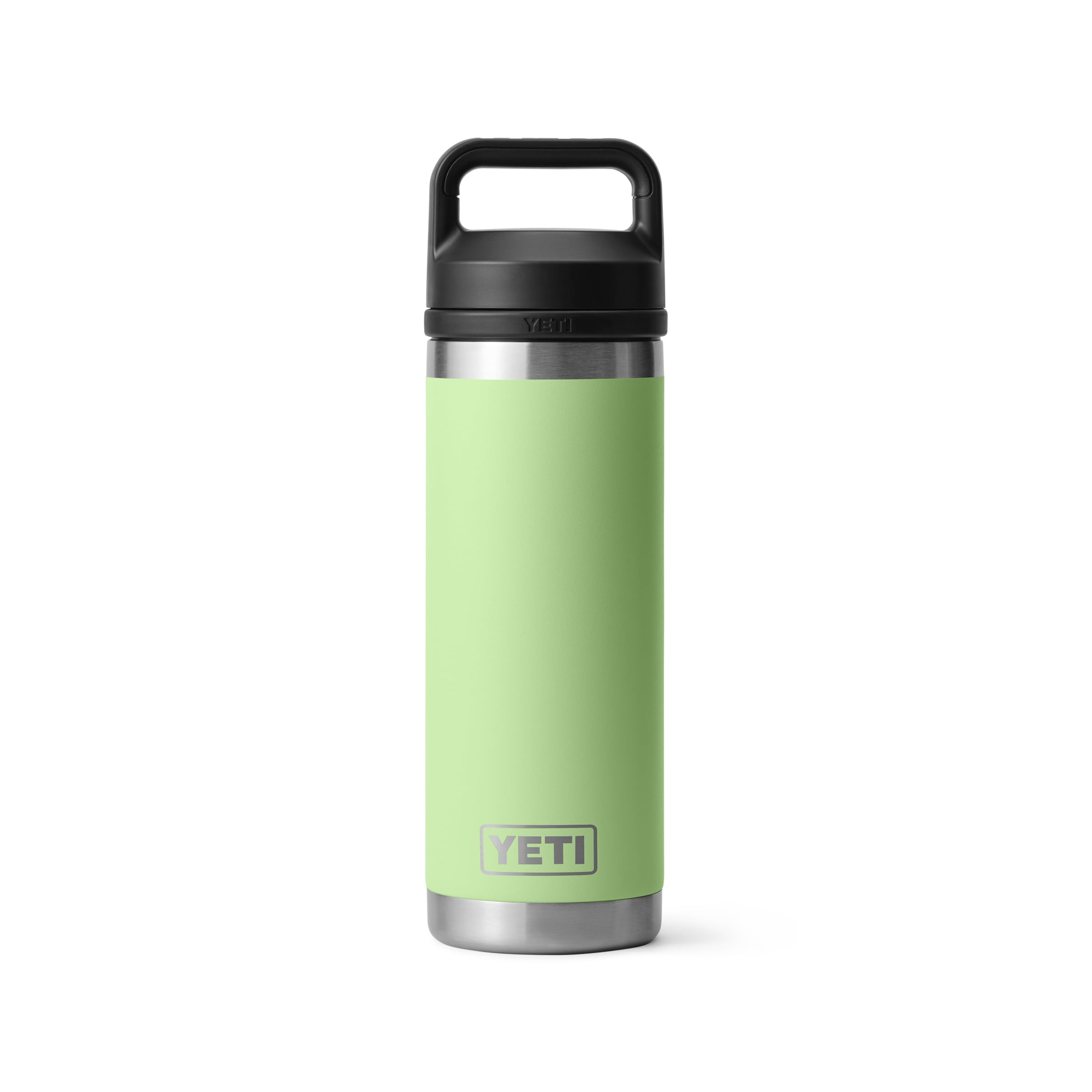 YETI Rambler - Botella de 18 onzas, a prueba de fugas, aislada al vacío, acero inoxidable con tapa para beber, color lima