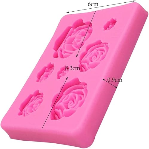 Miniatura 5 de Tvoip Molde de silicona de flores de rosa pastel de chocolate Molde de decoración de pasteles de boda Herramientas de decoración de fondant