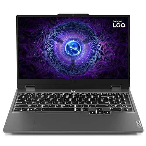 Lenovo LOQ 15IAX9 – Ordinateur Portable Gaming 15.6 » FHD 144Hz (Intel Core i5-12450HX, RAM 16Go, SSD 512Go, NVIDIA GeForce RTX 4050-6GB, Windows 11 Home) Clavier AZERTY Français – Gris Lunaire