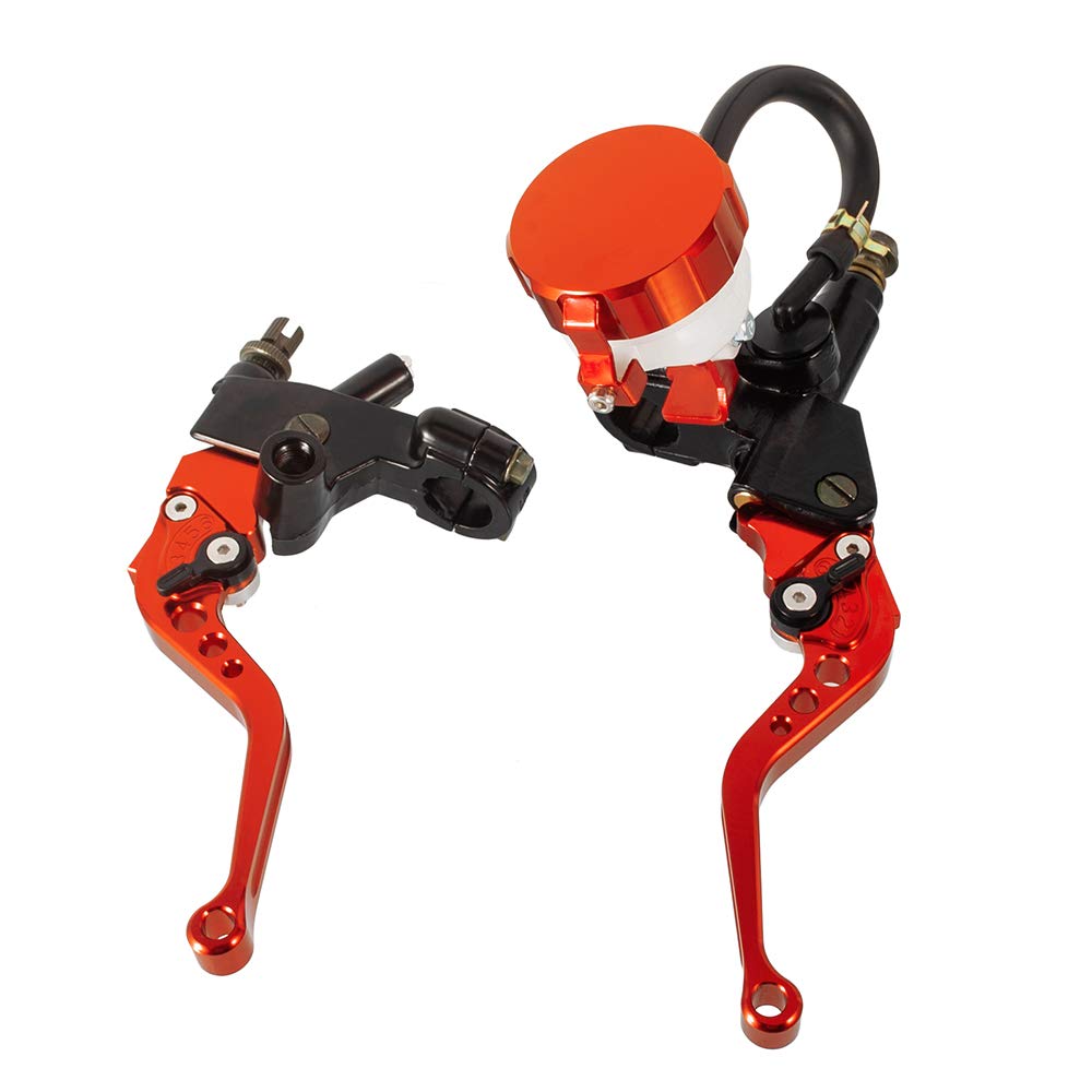 Eamrfvqt Orange Brake Clutch Levers, Aluminum Hydraulic Brake Clutch Lever Set