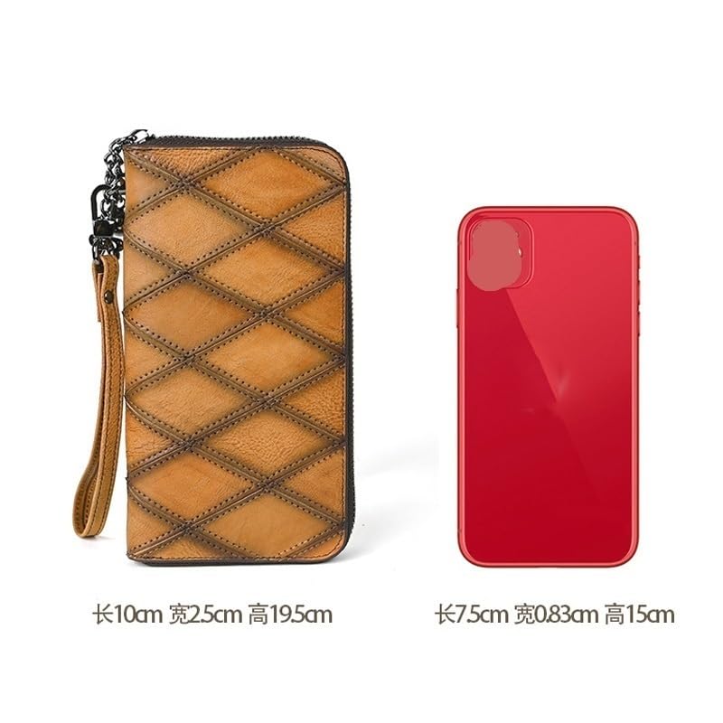 Wallet Women Long Zipper Capacity Cell Phone Bag Vintage Clutch Patchwork Card Bag3