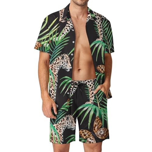 Chemise hawaïenne léopard et short pour vos soirées de plage et vacances d'été