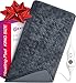 XL Heating Pad - Moist and Dry Electric Heating Pad with Ultra Fast Heat Technology for Back / Legs / Neck and Shoulders - Navy Gray (12" x 24"), GENIANI
