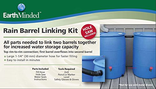 Earthminded Rain Barrel Connector Kit – Diy Parts To Link 2 Rain Water Collection Barrels – Increase Water Storage Capacity, Easy To Install - Ideal For The Home And Garden To Help With Outdoor Tasks #TOP7