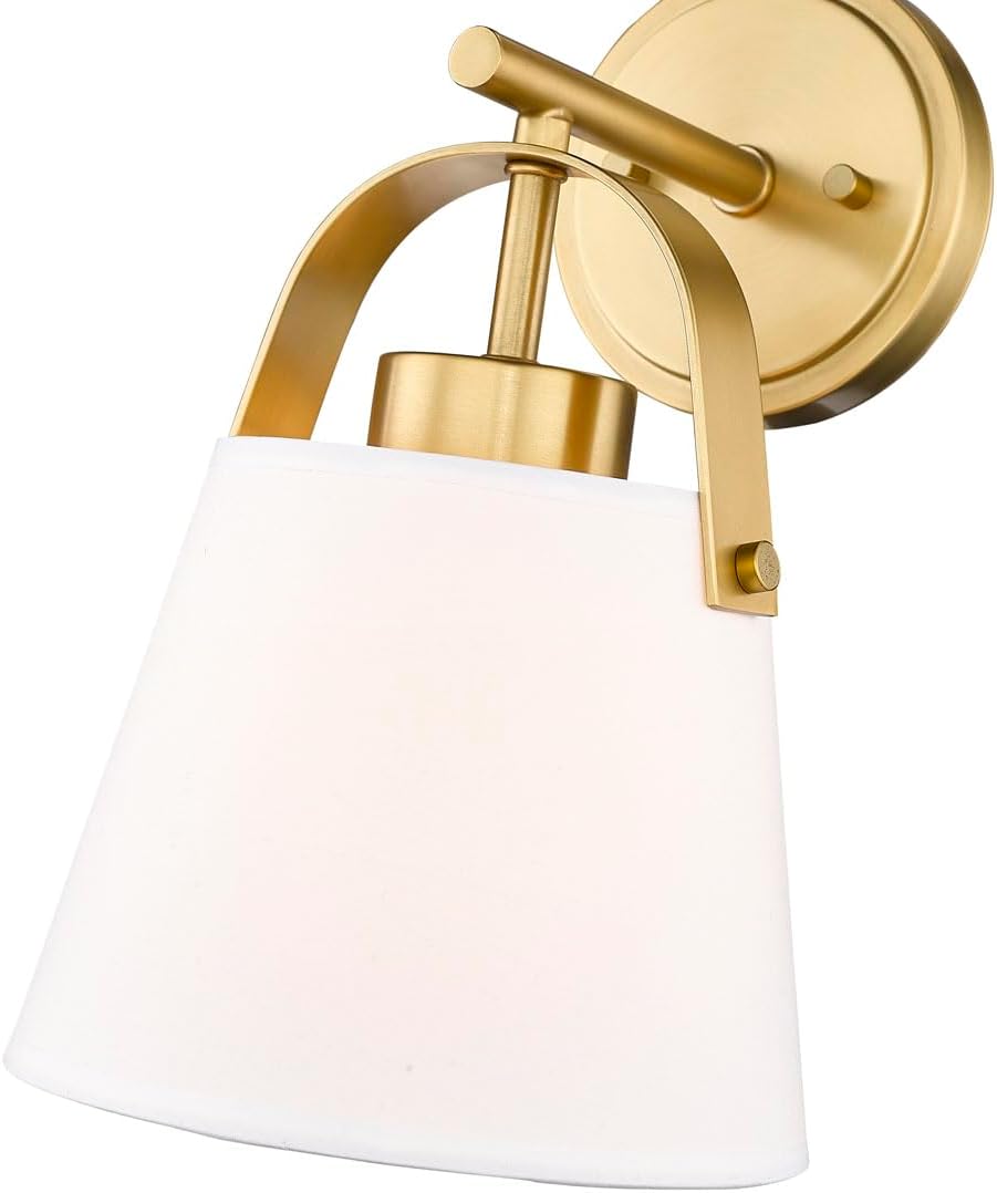 Z-Lite 743-1S-BN Z-Studio Linen Wall Sconce, 1-Light 60 Watts, Brushed Nickel