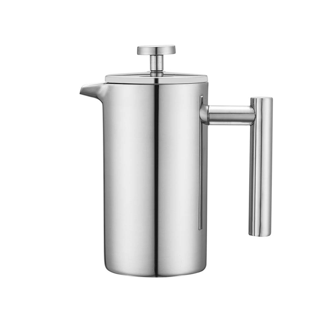Cafetera de Estilo francés, cafetera aislada de Acero Inoxidable, cafetera para té, Olla de Mayor Capacidad, Pulida Delicada Needed