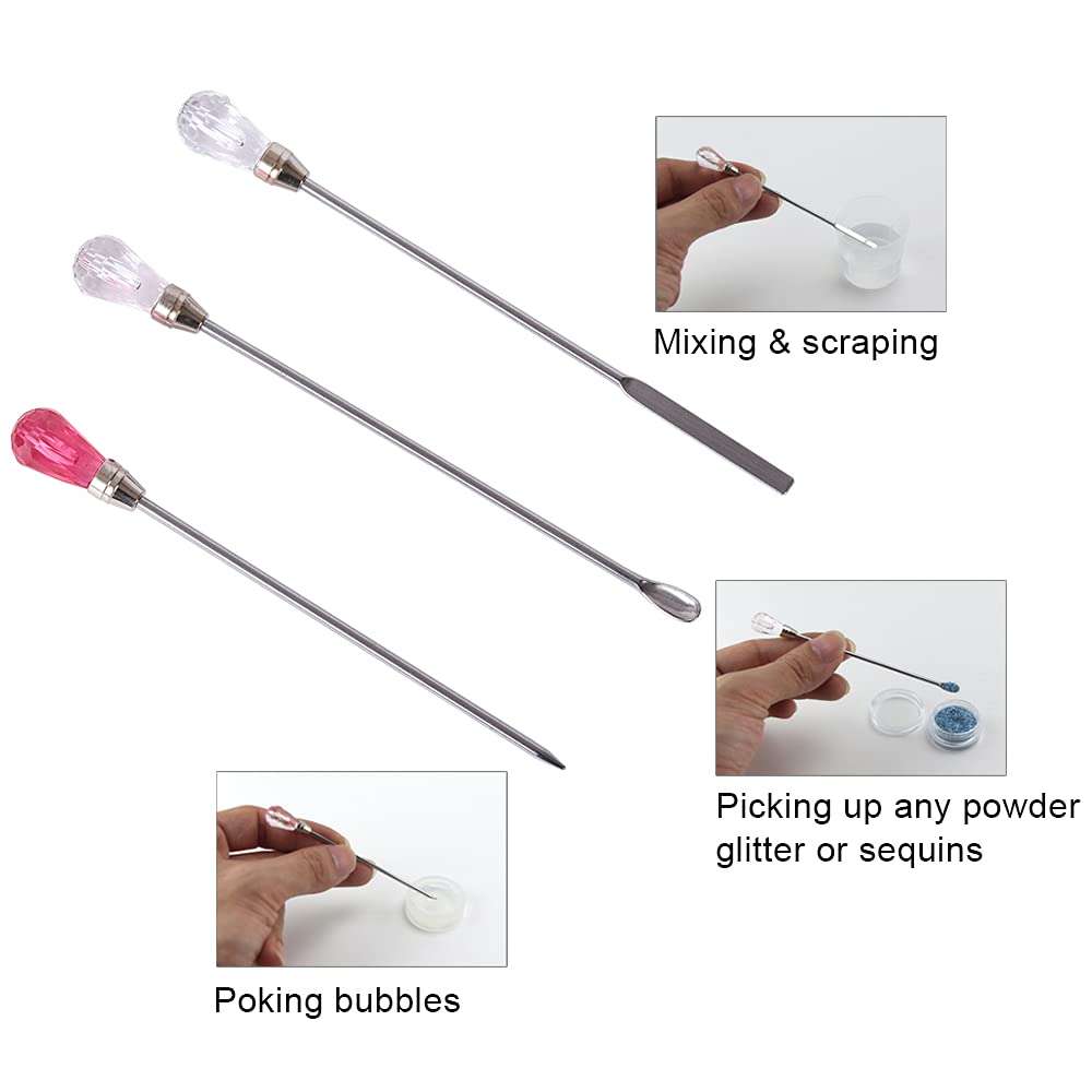 Kit Resina UV para Principiantes con Lámpara + Moldes silicona + Tintes Líquidos 15 Colores + Purpurinas 6 Colores para Hacer Joyas, Set Resina UV Dura Transparente con Herramientas para Manualidades