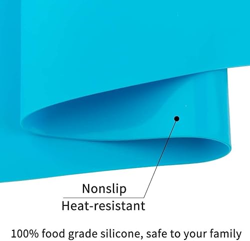 Miniatura 3 de Tapete de silicona extragrande para niños, hoja de silicona grande para manualidades, tapete antiadherente para hornear, resistente al calor, mantel